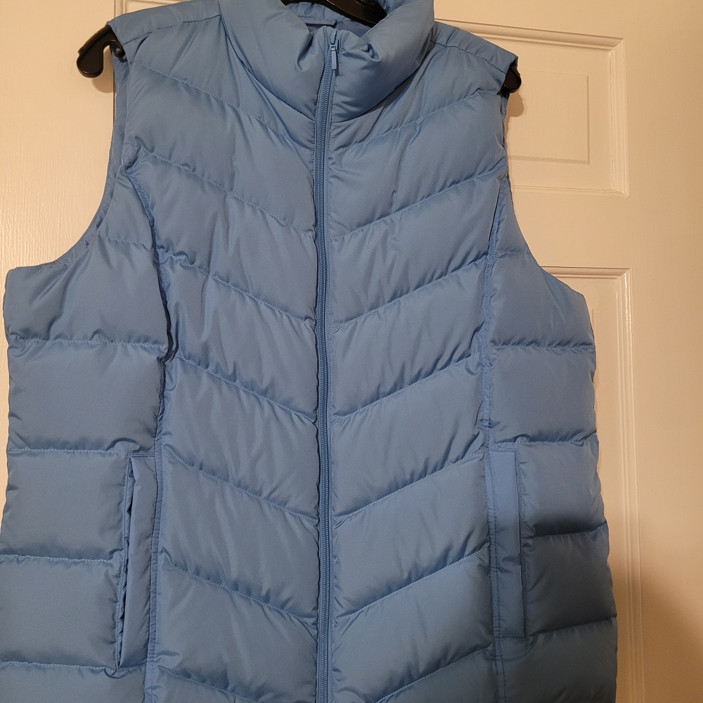Lands' End Light Blue Quilted Vest
